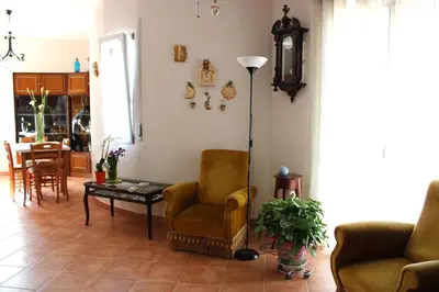 Area soggiorno di Vida Noa - Casa vista mare - Sud Sardegna