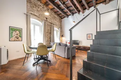 Area soggiorno di Genovesi - Appartamento design in centro storico