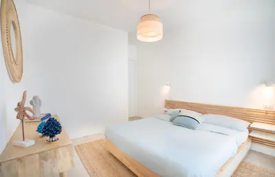 Letto o letti in una camera di Oltremare, Patio, two steps from the sea