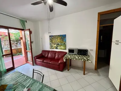 TV o dispositivi per l'intrattenimento presso Appartamento Teresa By La Via Del Mare Viaggi e Vacanze