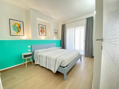 Letto o letti in una camera di Casa Meli