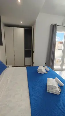 Letto o letti in una camera di Stanza idromassaggio 1