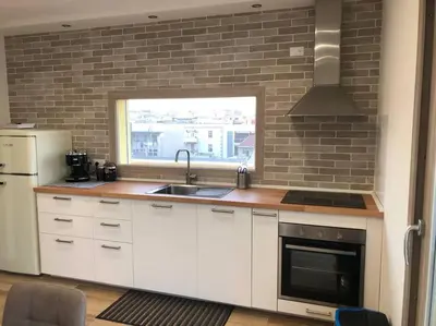 Cucina o angolo cottura di Attico con terrazza a Cagliari.