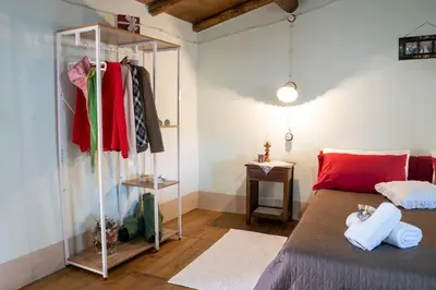 Letto o letti in una camera di Casa storica Austis, Sardegna