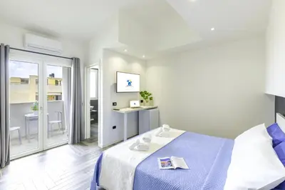 Letto o letti in una camera di Stanza idromassaggio 2