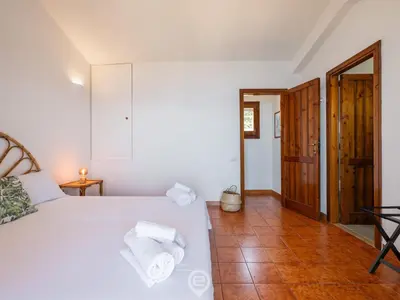 Letto o letti in una camera di Villa Belvedere