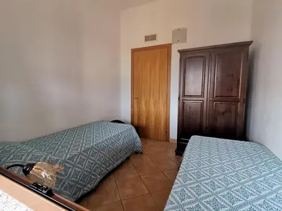 Letto o letti in una camera di Villetta a 500metri dal mare con bellissima vista