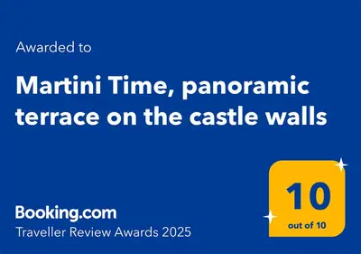 Certificato, attestato, insegna o altro documento esposto da Martini Time, panoramic terrace on the castle walls