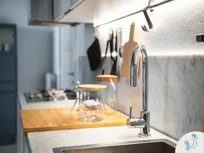 Cucina o angolo cottura di San Diego - Bright and Colourful loft with Cathedral view