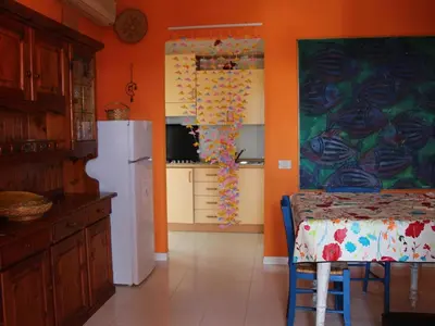 Cucina o angolo cottura di Apartment in Costa Rei near White Sandy Beach