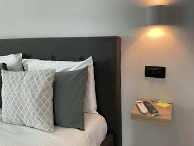 Letto o letti in una camera di Climy