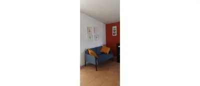 Area soggiorno di Casa a 180 mt dal mare ideale per famiglie con cani