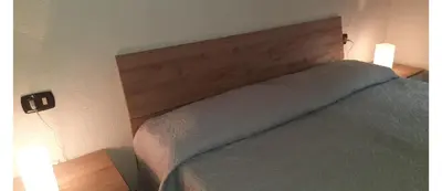 Letto o letti in una camera di Casa a 180 mt dal mare ideale per famiglie con cani