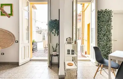 Area soggiorno di Al Porto - Apartment with Terrace - Heart of City Center