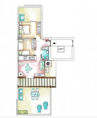 Planimetria di Casa Vacanze Mini Attico