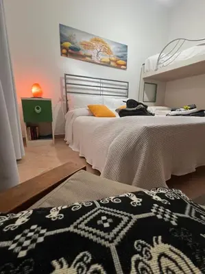 Letto o letti in una camera di Casa Silius