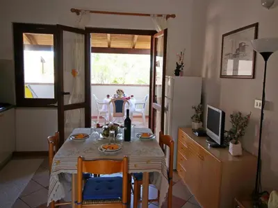 TV o dispositivi per l'intrattenimento presso Apartment in Costa Rei near White Sandy Beaches