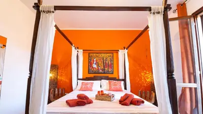 Letto o letti in una camera di Ben House