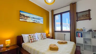 Letto o letti in una camera di Ben House