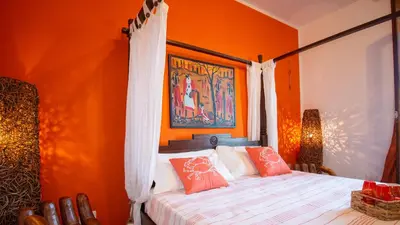Letto o letti in una camera di Ben House