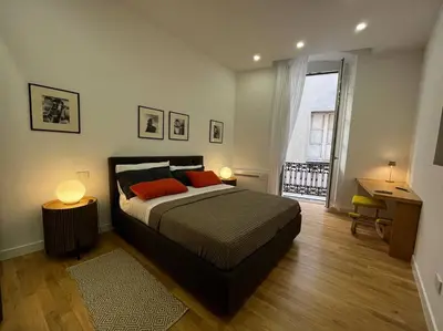 Letto o letti in una camera di Casa Clorofilla