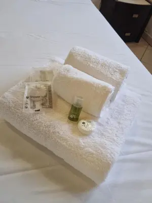 Letto o letti in una camera di Casa Azzurra