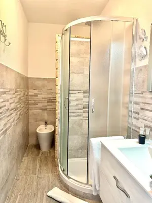 Bagno di Domus Angelica Apartment Charmant with sea view Villasimius