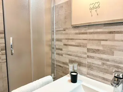 Bagno di Domus Angelica Apartment Charmant with sea view Villasimius