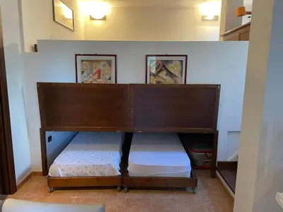 Letto o letti in una camera di Al mare nella natura selvaggia