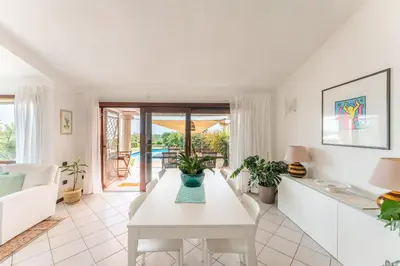 Area soggiorno di Lux Oasi Colombina, with Private Pool SouthSardiniaHolidays