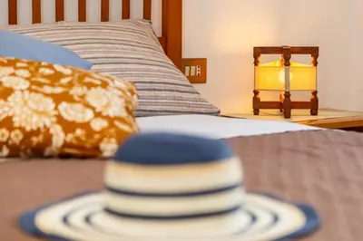 Letto o letti in una camera di VILLA ISOLOTTO a 150 m dal mare