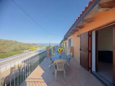Balcone o terrazza di Domu Imbirdi - Vista panoramica sul mare
