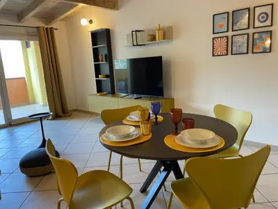 TV o dispositivi per l'intrattenimento presso Blue Vista - Casa Marina