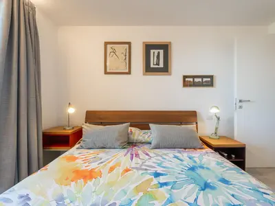 Letto o letti in una camera di Villa Arcobaleno sul mare