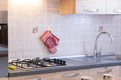 Cucina o angolo cottura di Casa Calasetta sul porto