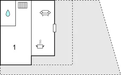 Planimetria di 1 Bedroom Beautiful Home In Arbus
