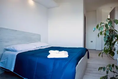 Letto o letti in una camera di Albamarina