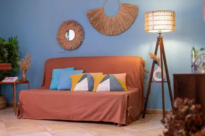Letto o letti in una camera di Romantic Bohemien apartment- private terrace