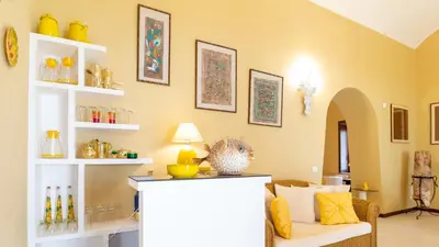 Area soggiorno di Luxury Villa Maestrale- San Giovanni di Sinis
