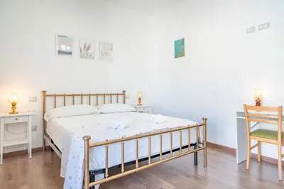Letto o letti in una camera di Panoramic House with terrace - Marina