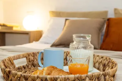 Letto o letti in una camera di Villa Sole