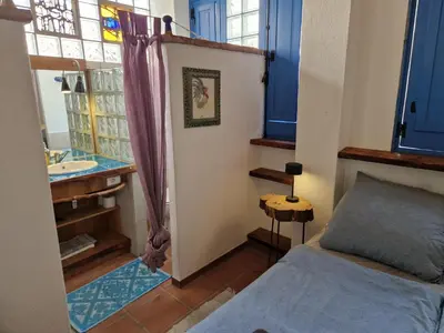 Letto o letti in una camera di Casa Olive