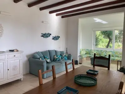 Area soggiorno di Villa with private pool, amazing sea panorama and private garden