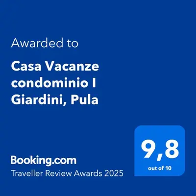 Certificato, attestato, insegna o altro documento esposto da Casa Vacanze condominio I Giardini, Pula