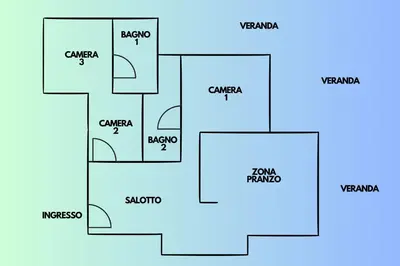 Planimetria di Penthouse in the Center with Wonderful View