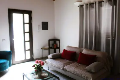 Area soggiorno di Casa delle rondini