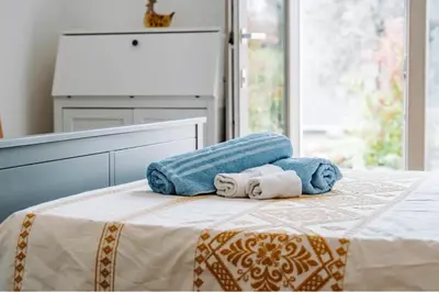 Letto o letti in una camera di Tenuta Naturale