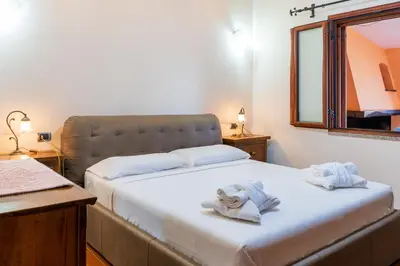 Letto o letti in una camera di Villa Sa Marina con piscina