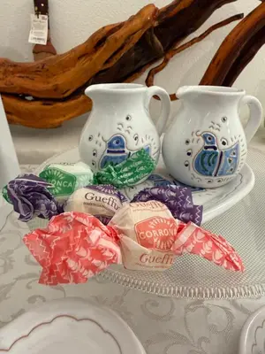 Set per la preparazione di tè e caffè presso B&B Casa Cruccas