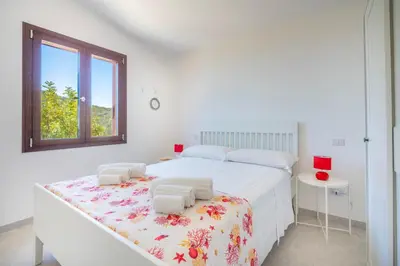 Letto o letti in una camera di Casa Paradiso Vista Costa Rei